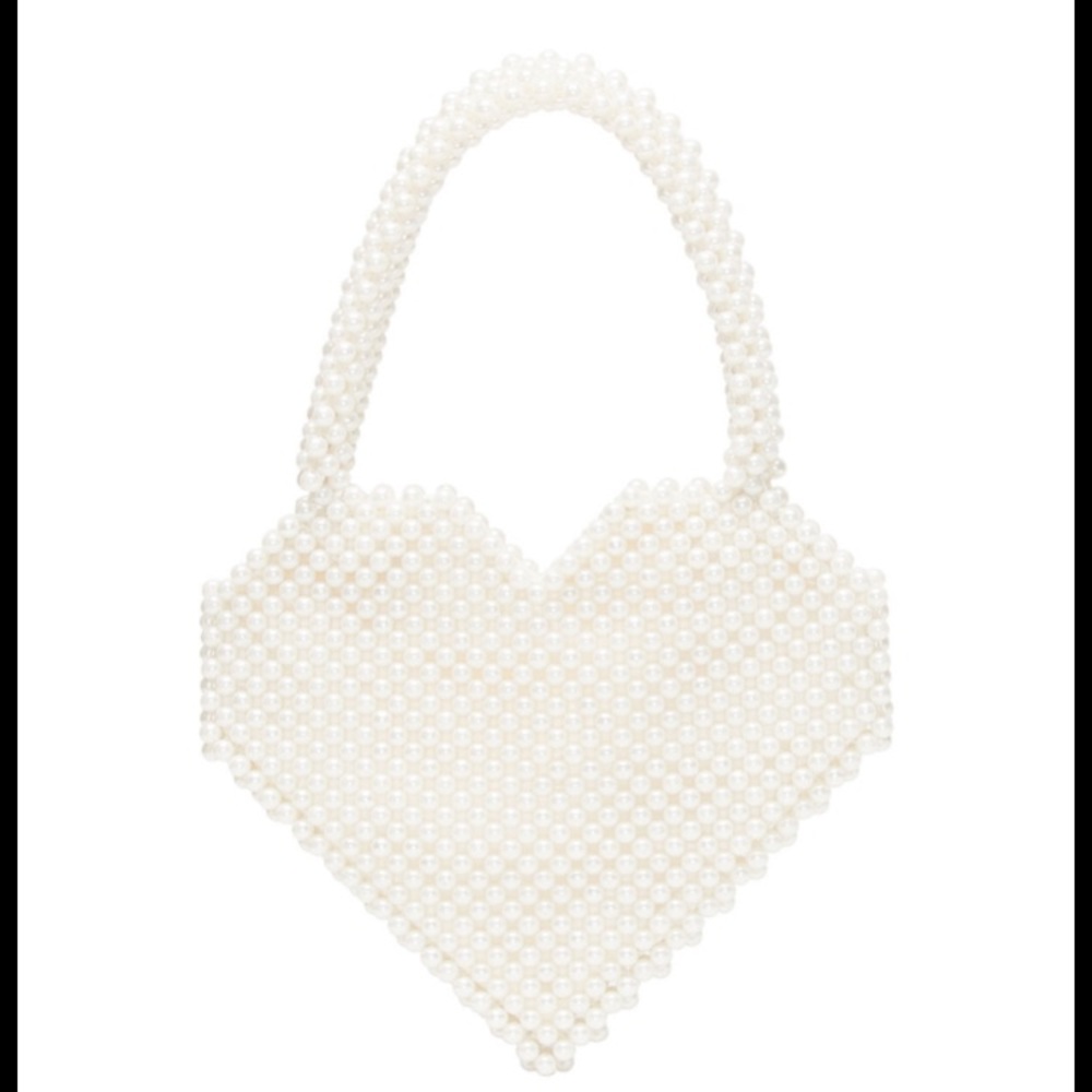 🚨 ISO Loeffler Randall Maria Beaded Heart Tote in Pearl 🚨
